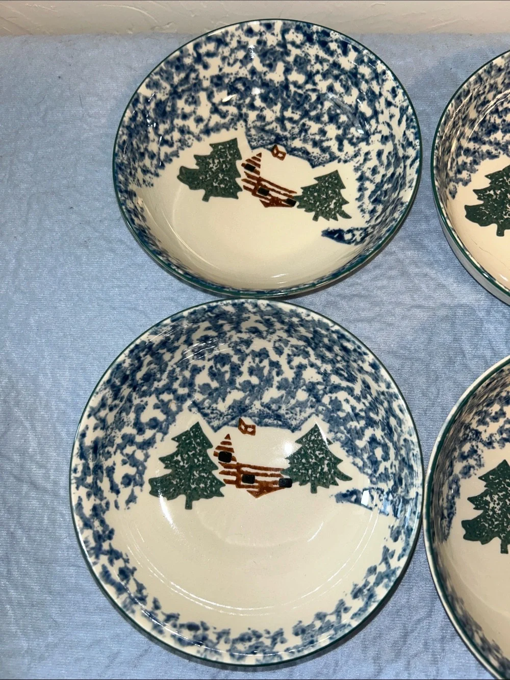 Set of 4 Tienshan Folk Craft soup/cereal bowls in the 
